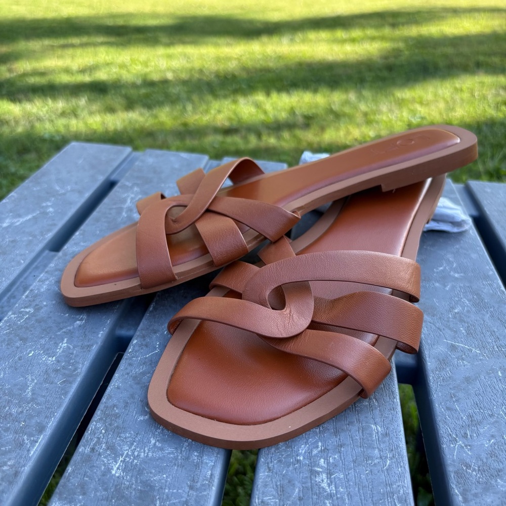 LOFT Brown Women's Slide Sandals Size 9.5